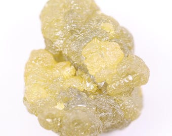 Diamante bruto amarelo natural de 2,18 ct, diamante extraído da terra, diamante rústico bruto não lapidado para joias personalizadas, livre de conflitos africanos.