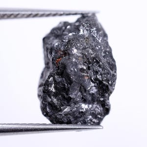 6.14 Ct Natural Black Raw Diamond, Loose Black Rough Diamondd For Custom Jewelry Making, Uncut Earth Mined Diamond For Engagement Ring