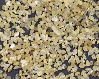 Natural Yellow Diamond Dust Lot, Raw Uncut Rough Diamond, Earth Mined Loose Diamond Flakes for Jewelry Making