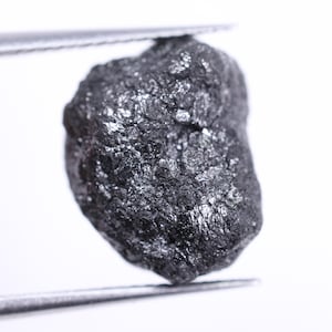 Unique Irregular Shape Diamond for Jewelry Crafting Gift, Loose 7.32 Ct Black Raw Diamond – 11.95*9.14*7.05 MM Uncut Black Rough Diamond