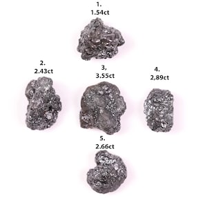 Natural Loose Diamond, Uncut Raw Diamond, Irregular Rough Diamond, Black Raw Rough Diamond, Earth Mined Diamond For Jewelry Making