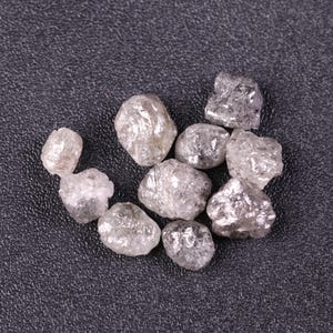 5.5 Carat Natural Grey Rough Diamond, Raw Uncut Diamond, I3 Clarity, Rustic Raw Diamond for Unique Jewelry, Grey Loose Diamond