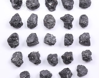 Diamante negro en bruto natural: piedra preciosa rústica sin tallar