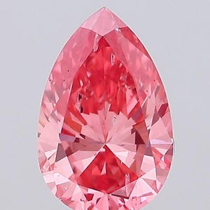Fancy Vivid Pink Lab Grown Diamond, 2.52 Carat Pear Shaped Diamond For Engagement Rings, Ethical Loose Diamond, 11.74 x 7.58 x 4.69MM