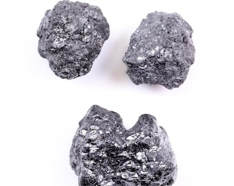 Diamante negro en bruto de 5,33 quilates, diamante suelto sin tallar, fabricación de joyas