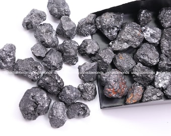132.88 CT Natural Black Rough Diamond, Uncut Black Raw Diamond, Conflict Free Black Loose Diamond For Custom Jewelry Making