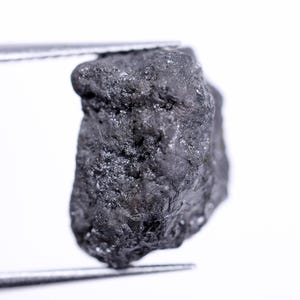 8.31 Ct Natural Black Rough Diamond – 11.68*8.53*7.44 MM Uncut Irregular Shape – Loose Raw Diamond for Custom Jewelry Gift