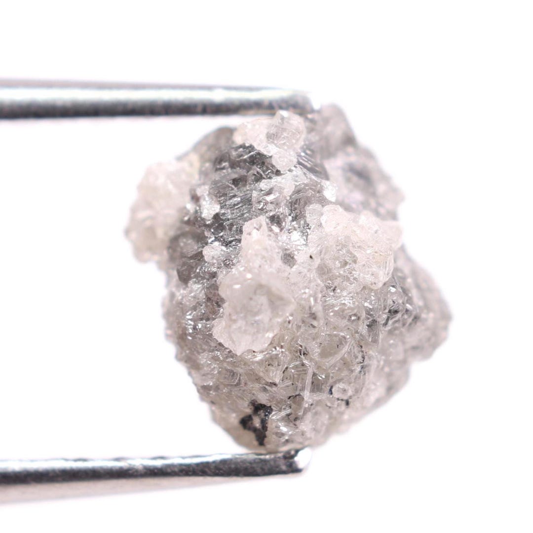 0.66 Ct Natural Grey Rough Diamond, Loose Unpolished Diamond for Silver ...