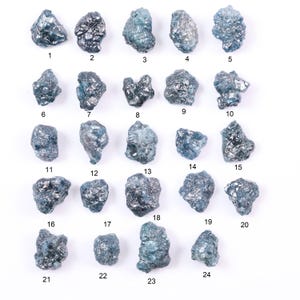 Natural Blue Color Rough Diamond , 24 Pcs Lot Uncut Loose Raw Diamond For Custom Jewelry ,Conflict Free Blue Rustic Diamond
