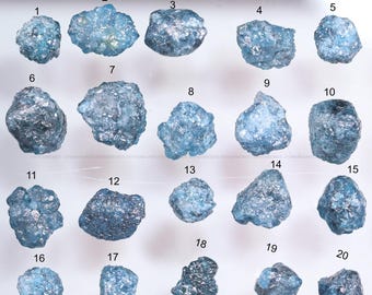 Natural Blue Rough Diamond, Fancy Blue Raw Earth Mine Diamond for Customized Jewelry, Unpolished Wholesale Diamond