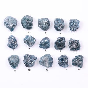 Fancy Blue Rough Diamond, 15 Pcs lot Loose Uncut Raw Rustic Diamond, Earth Mined Raw Diamond, Conflict free Stone For Wedding Ring / Jewelry