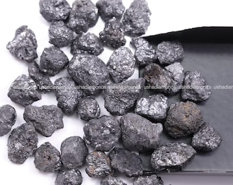139.73 CT Uncut Black Raw Diamond, Conflict Free Black Loose Diamond, Natural Black Rough Diamond For Custom Jewelry Making Rough Diamond