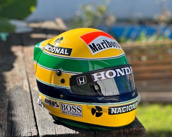 Ayrton Senna 1990 Tribute Helmet – Handmade Replica