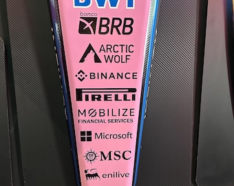 F1 Horn Alpine A525 2025 – Franco Colapinto | Pink BWT | Sheet metal piece | Racing Wall Art