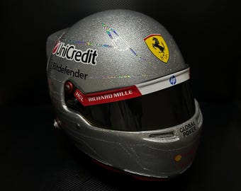 Lewis Hamilton Helmet Las Vegas GP 2025 – Scuderia Ferrari Replica – Handmade Collectible