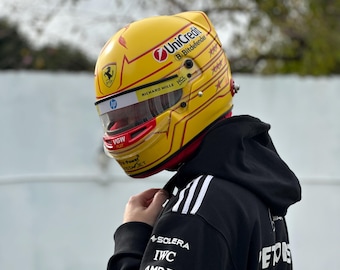 Replica Lewis Hamilton #44 Ferrari 2025 helmet – decorative F1 helmet for collectors