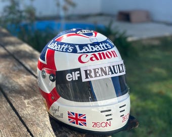 Nigel Mansell F1 Replica Helmet – Formula 1 Replica Helmet – Collector's Item – Display / Karting / Simracing