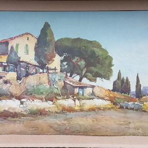 Lithograph &quot;The Provençal Countryside&quot; – Nicolas Markovitch (signed Marc)