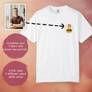 Custom T-Shirt Simpsons | Personalized Cartoon Portrait | The Simpsons Merch Funny Gift
