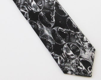 Black and Gray Neuron Wearable Art Tie