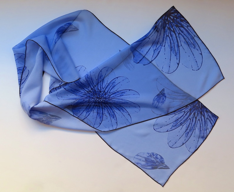 Drosophila Wings Silk Chiffon Scarf Science Scarf image 4