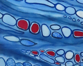 Xylem Vessel - original watercolor painting - biology art