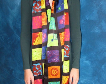 Portrait in Cells -  Silk Charmeuse Scarf