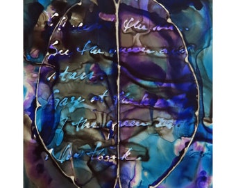 Now Think: Brain Art Ink Painting - Hildegard of Bingen