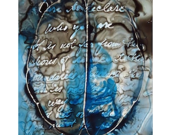 Dare to Declare: Brain Art Ink Painting - Hildegard of Bingen