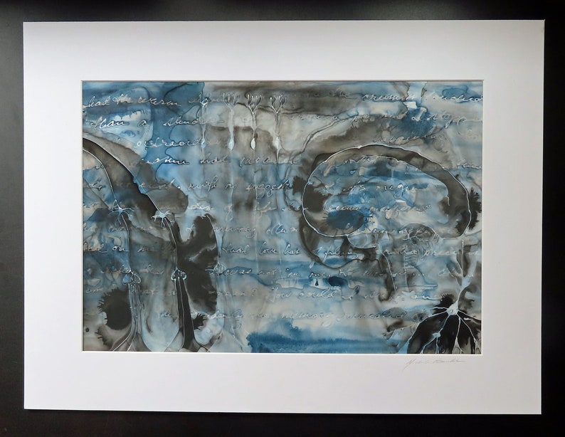 Memory of the Senses: Original ink painting on yupo neuroscience art literature Proust image 2