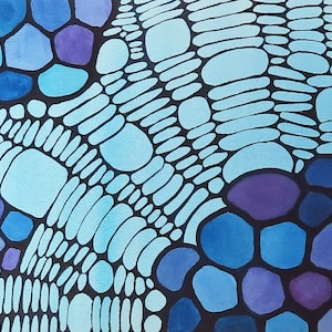 Sky Vessel  2 - original watercolor painting - biology art