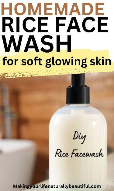Homemade Rice Face Wash | Natural Skin Brightener & Cleanser | Rich in Amino Acids Antioxidants | Gentle Daily Wash