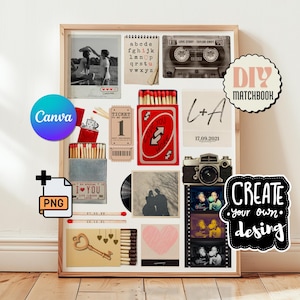 Modelo de caixa de fósforos em branco, presente de Dia dos Namorados, arte personalizada para caixa de fósforos, modelos de caixa de fósforos faça você mesmo, presente personalizado para caixa de fósforos, caixa de fósforos em branco faça você mesmo