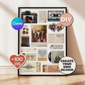 Editable Photo Matchbook Template, DIY Keepsake Gift, Canva Editable, Valentines Printable, Blank Matchbook Template, Custom Photo Print