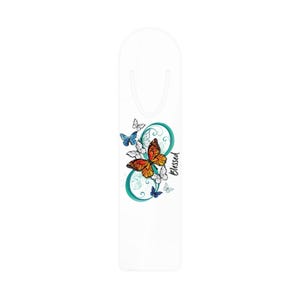 Zakładka do książki Butterfly Blessings - inspirująca metalowa zakładka do książek, prezent dla czytelników, miłośników książek, na zakończenie szkoły, na dzień matki