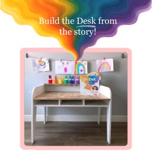 DIY Kids Desk Plan | Buildable Art Desk for Children | Digital Download Woodworking Plans | Beginner Friendly