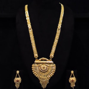 Traditional Indian Bridal Necklace | Artificial Gold-Plated Jewelry |Indian/Pakistani/Dubai/Kuwaiti/African jewelry