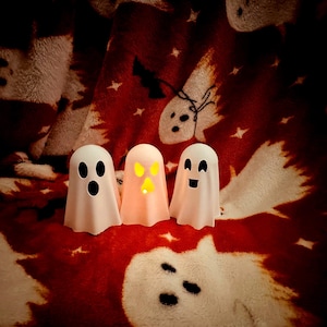 LED Tea Light Halloween Ghosts