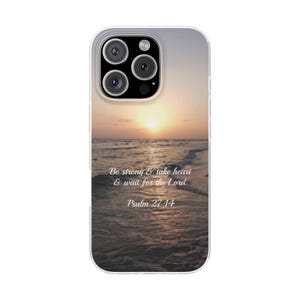 Capa de celular flexível com versículos bíblicos personalizáveis, capa com tema cristão para iPhone 16, 15, 14 e 13, presente religioso, acessórios inspiradores, cristão