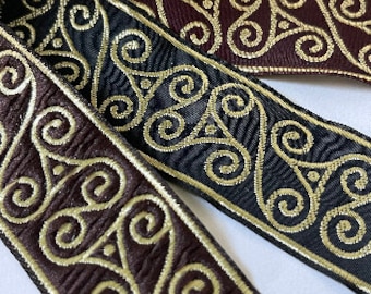 Celtic Eternal Triskele Fabric Sewing Trim by the Yard