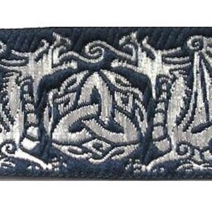 Dragontyme Celtic Dragon Triquetra Trim 10 Yards 1 3/8 inch reversible image 8