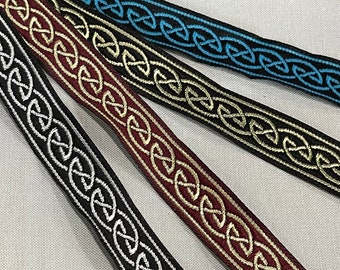 Trim by the Yard 5/8" Celtic Knot Jacquard Fabric Sewing Trim