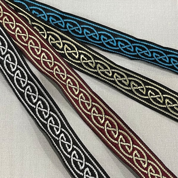 Trim by the Yard 5/8" Celtic Knot Jacquard Fabric Sewing Trim