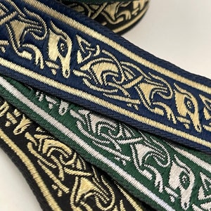 Trim by the Yard 1" Celtic Running Dog Jacquard Fabric Sewing Trim