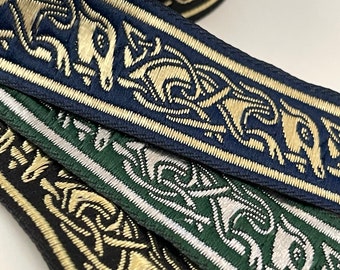 Trim by the Yard 1" Celtic Running Dog Jacquard Fabric Sewing Trim