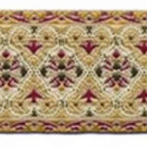 1 1/8 Ivory Gold Sewing Trim By The Yard image 2