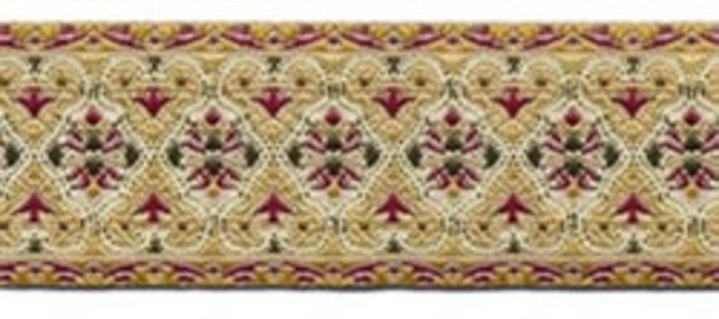 1 1/8 Ivory Gold Sewing Trim By The Yard image 2