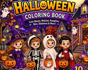 Halloween-Malvorlagen | Malbuch für Kinder und Erwachsene