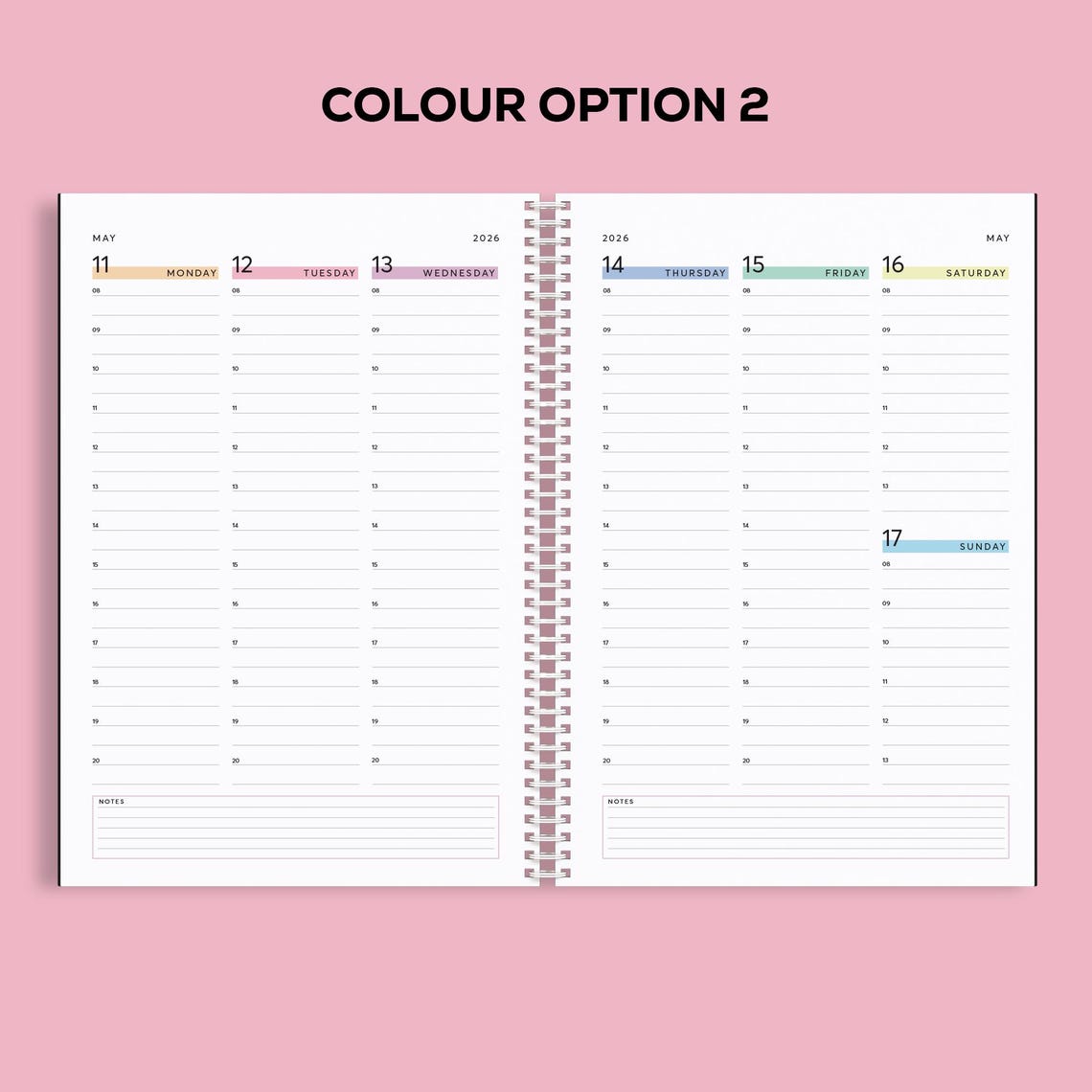 2026 Weekly Hourly Planner – Printable PDF | A4 Vertical Layout - Etsy