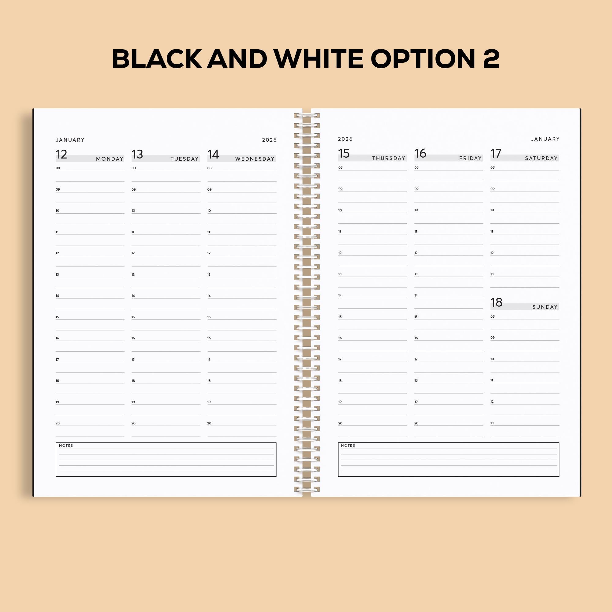 2026 Weekly Hourly Planner – Printable PDF | A4 Vertical Layout - Etsy